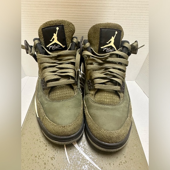 Size 8- Jordan 4 SE Retro Low Craft - Olive OG BOX Good Condition - Picture 2 of 11
